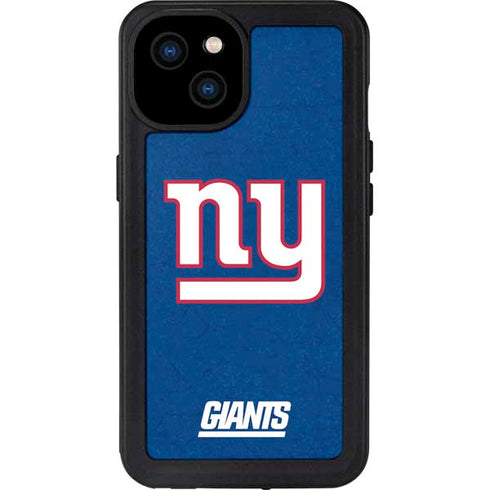 NFL New York Giants Distressed iPhone 15 Plus Waterproof Case